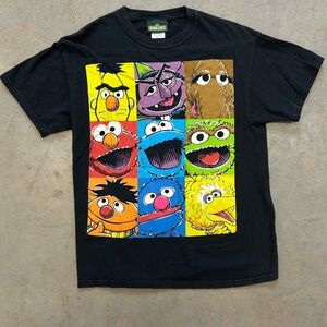 Black Sesame Street Character T-Shirt